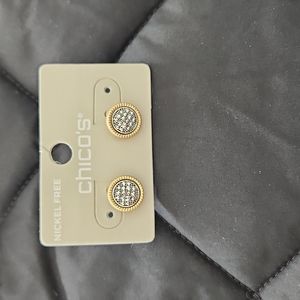 Chico's nwt mixed metal stud earrings